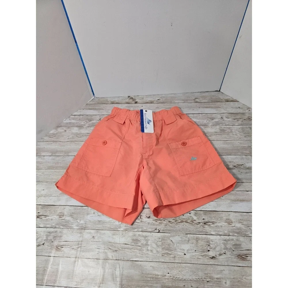 NWT Boys Youth Size 10‎ South Bound Swim Trunks Coral Orange